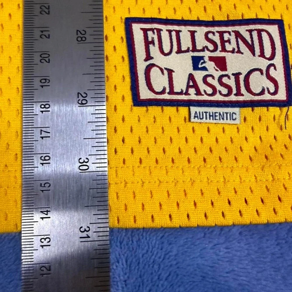 Full Send Classics yellow and‎ purple basketball jersey men size 2xl